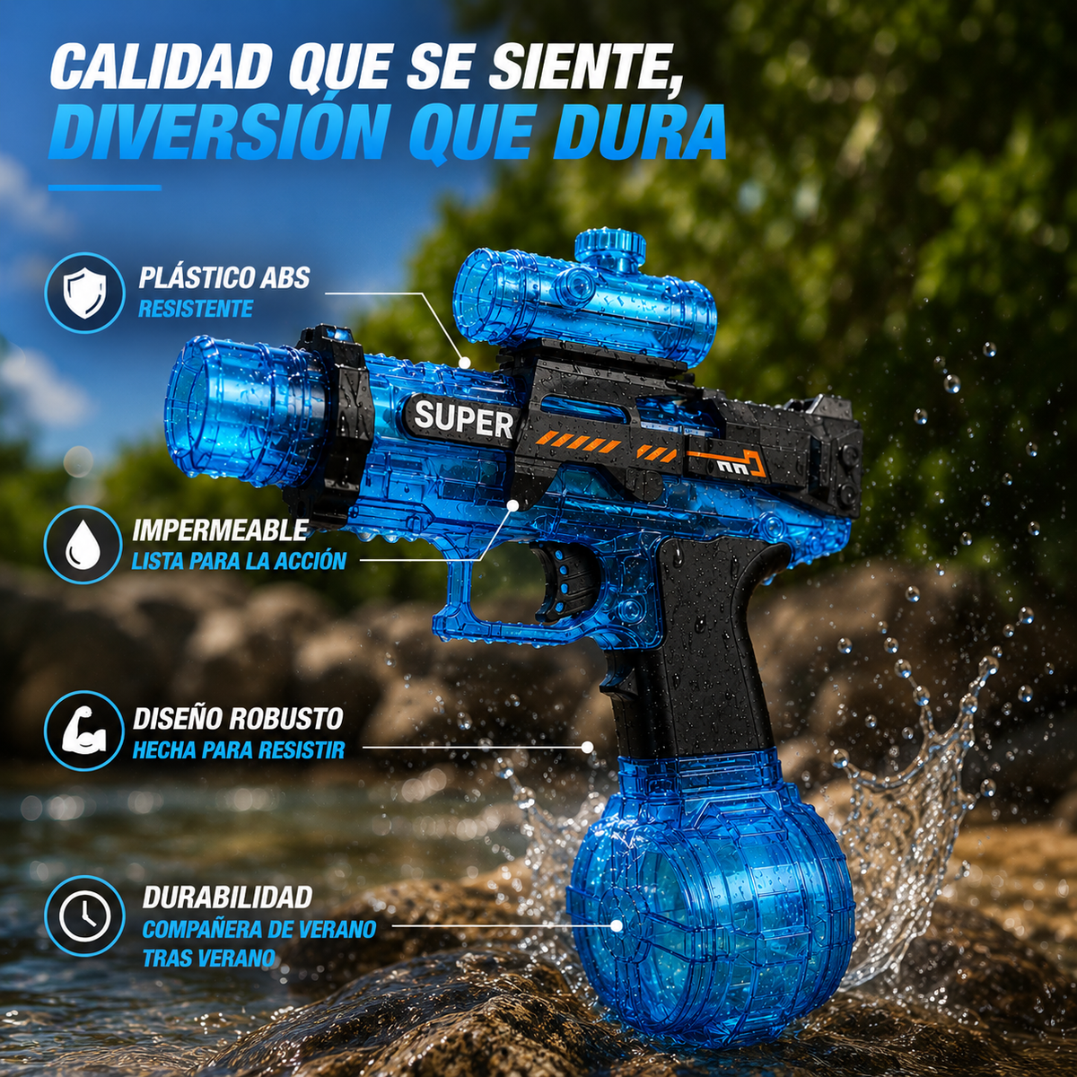 SuperRáfaga - Pistola de agua automática