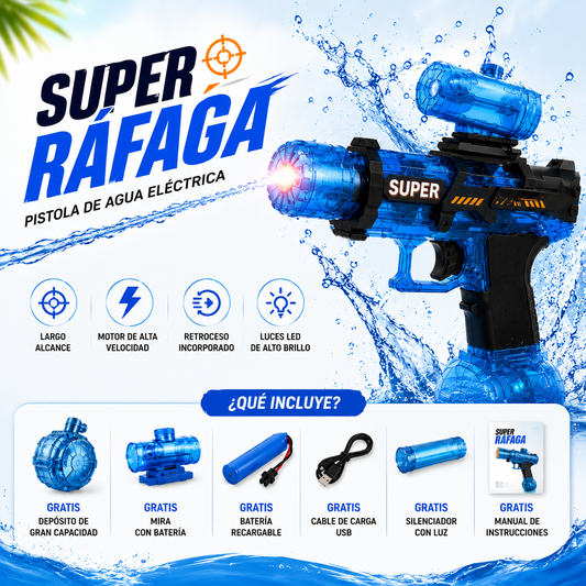 SuperRáfaga - Pistola de agua automática
